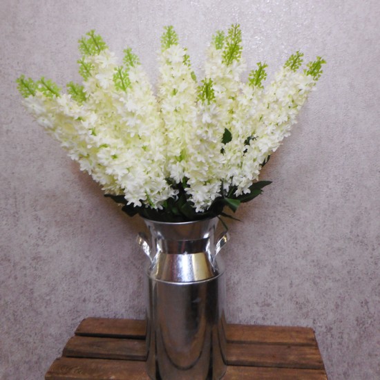 Artificial Delphiniums Plant Cream 64cm Artificial Flowers